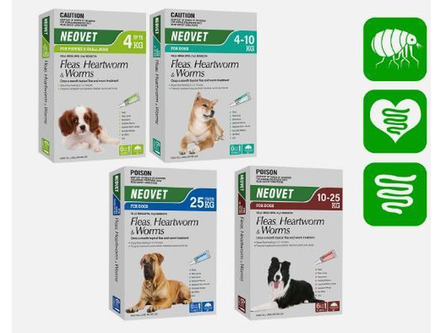 Neovet for dogs Flea Heartworm Worm Treatment
