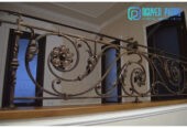 Luxury wrought iron interior railing for stairs