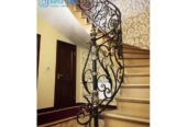 Luxury wrought iron interior railing for stairs