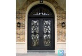 Custom wrought iron double doors, arch doors manufacturer