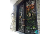 Custom wrought iron double doors, arch doors manufacturer