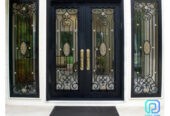 Custom wrought iron double doors, arch doors manufacturer