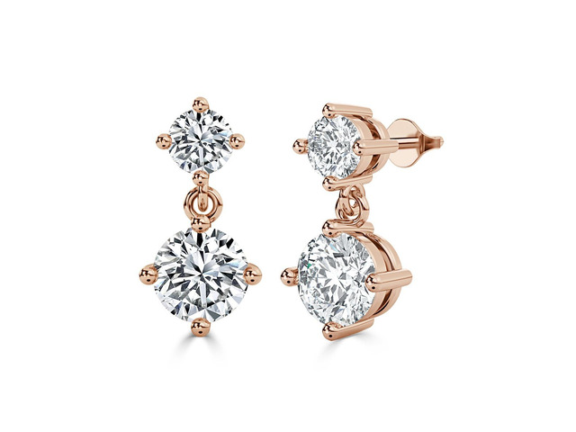 Elevate Your Style with Exquisite Round Diamond Drops