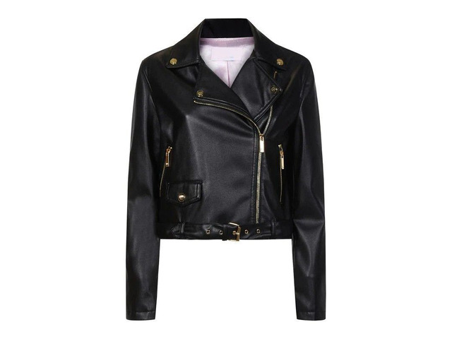 Jorde Calf Women’s Casual Slim Fit Zip Up Leather Jacket