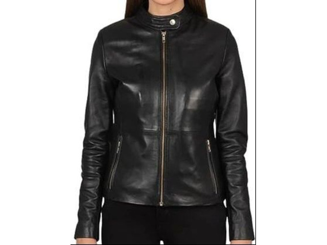 Jorde Calf Women’s Casual Vintage Leather Jacket