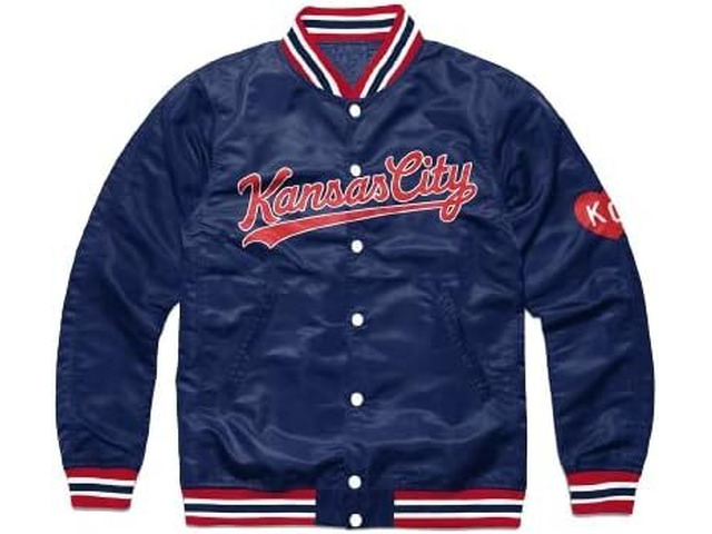 Vintage Arc Men’s Kansas Varsity Style Letterman Bomber Jacket