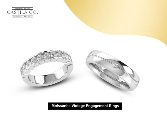 Get Vintage Sparkle in Moissanite Wedding Ring Sets – Castila Co.