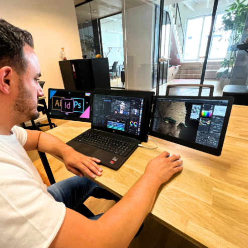 Elevate Your Workspace with the Flex 14″ – Dual Portable Monitor
